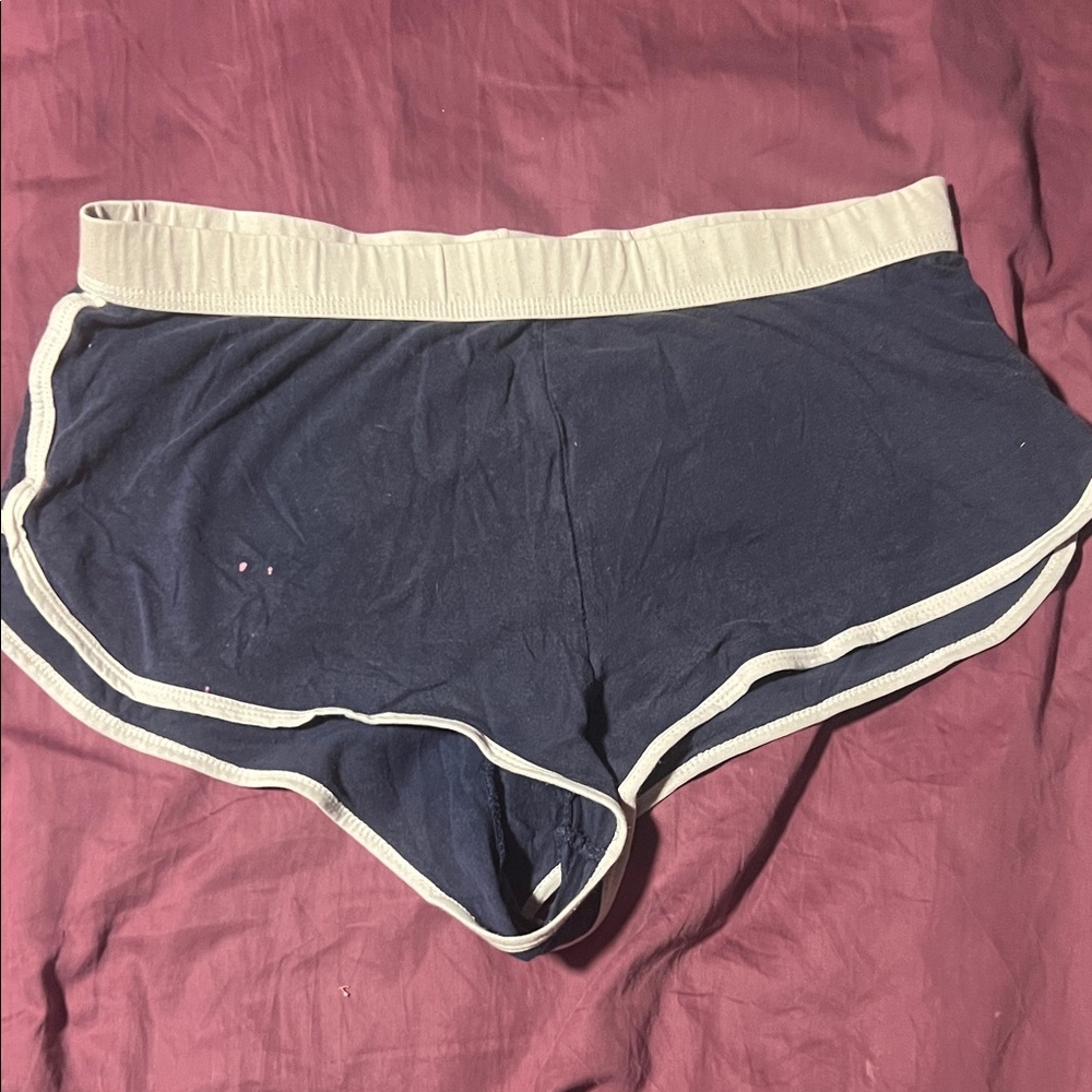 Bobbie Brooks Navy Blue Athletic Shorts with White Trim